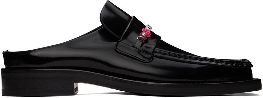 Photo: Martine Rose Black Beaded Square Toe Loafers