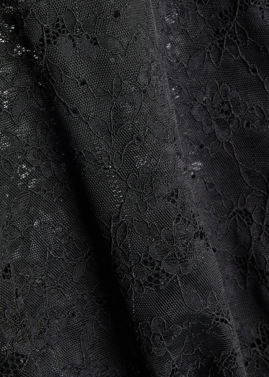 Alice + Olivia Taeyn Lace Bodysuit Black