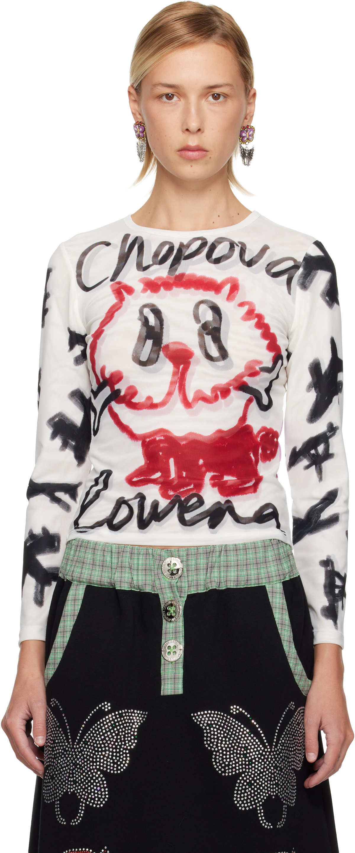Chopova Lowena Multicolor Elaine Long Sleeve T-Shirt Chopova Lowena