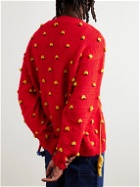 SKY HIGH FARM - Embroidered Wool Cardigan - Red
