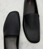 The Row Leo leather slip-on shoes