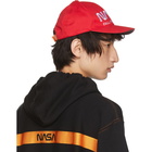 Heron Preston Red and White NASA Edition Twill Cap