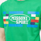 Missoni Men's Sport Logo T-Shirt in Green Tambourine/Multicolour Heritage