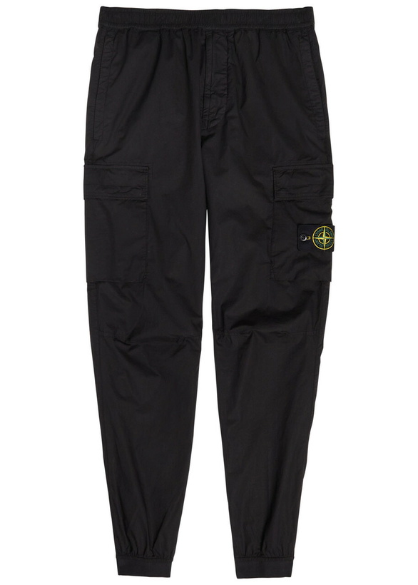 Photo: Stone Island Stretch-cotton Cargo Trousers Black