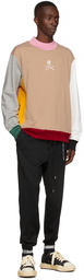 mastermind WORLD Multicolor Paneled Hi Neck Sweatshirt