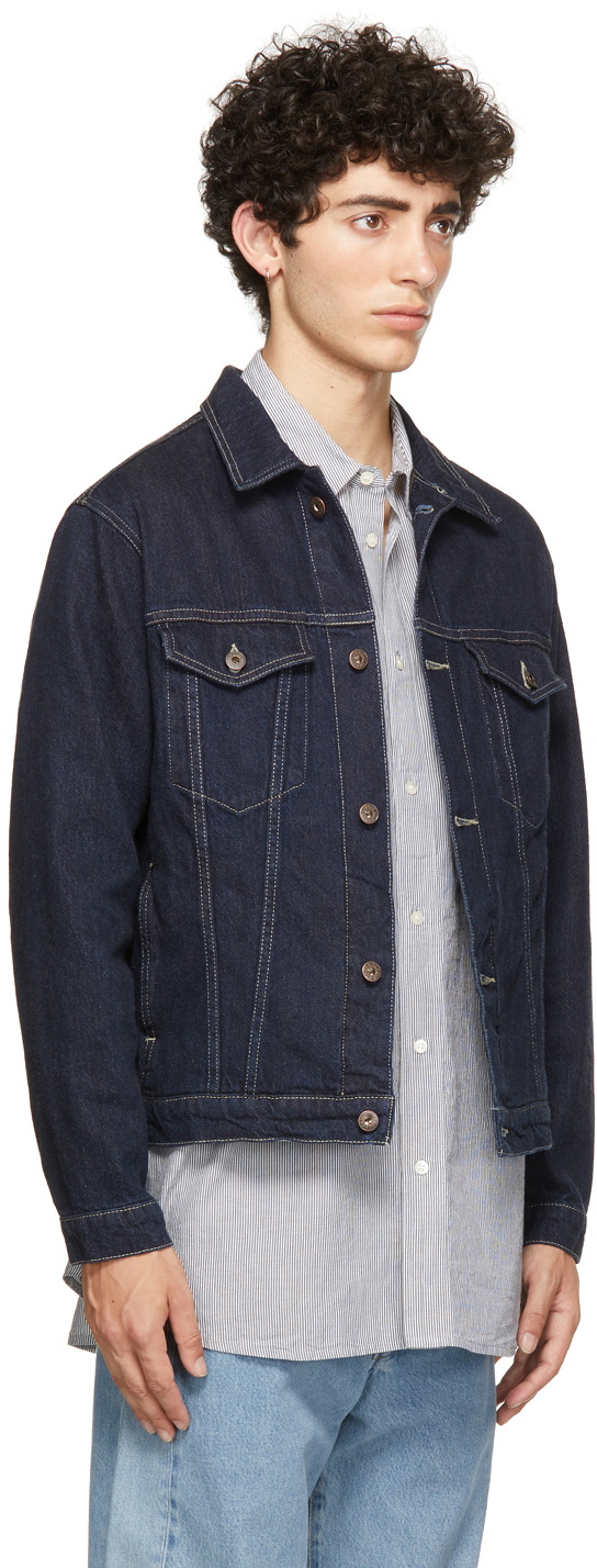 Naked & Famous Denim Indigo Denim Brown Fox Selvedge Jacket Naked