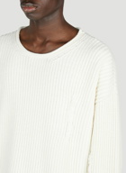 MM6 Maison Margiela - Frayed Sweater in White