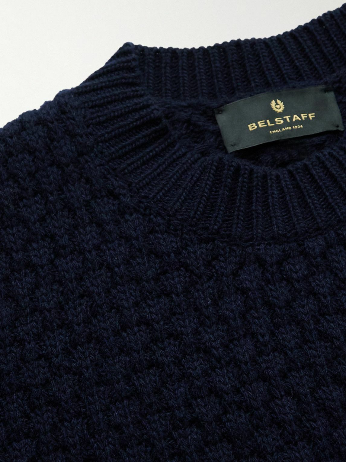 Belstaff - Submarine Cable-Knit Wool Sweater - Blue Belstaff