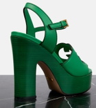Gucci GG leather platform sandals