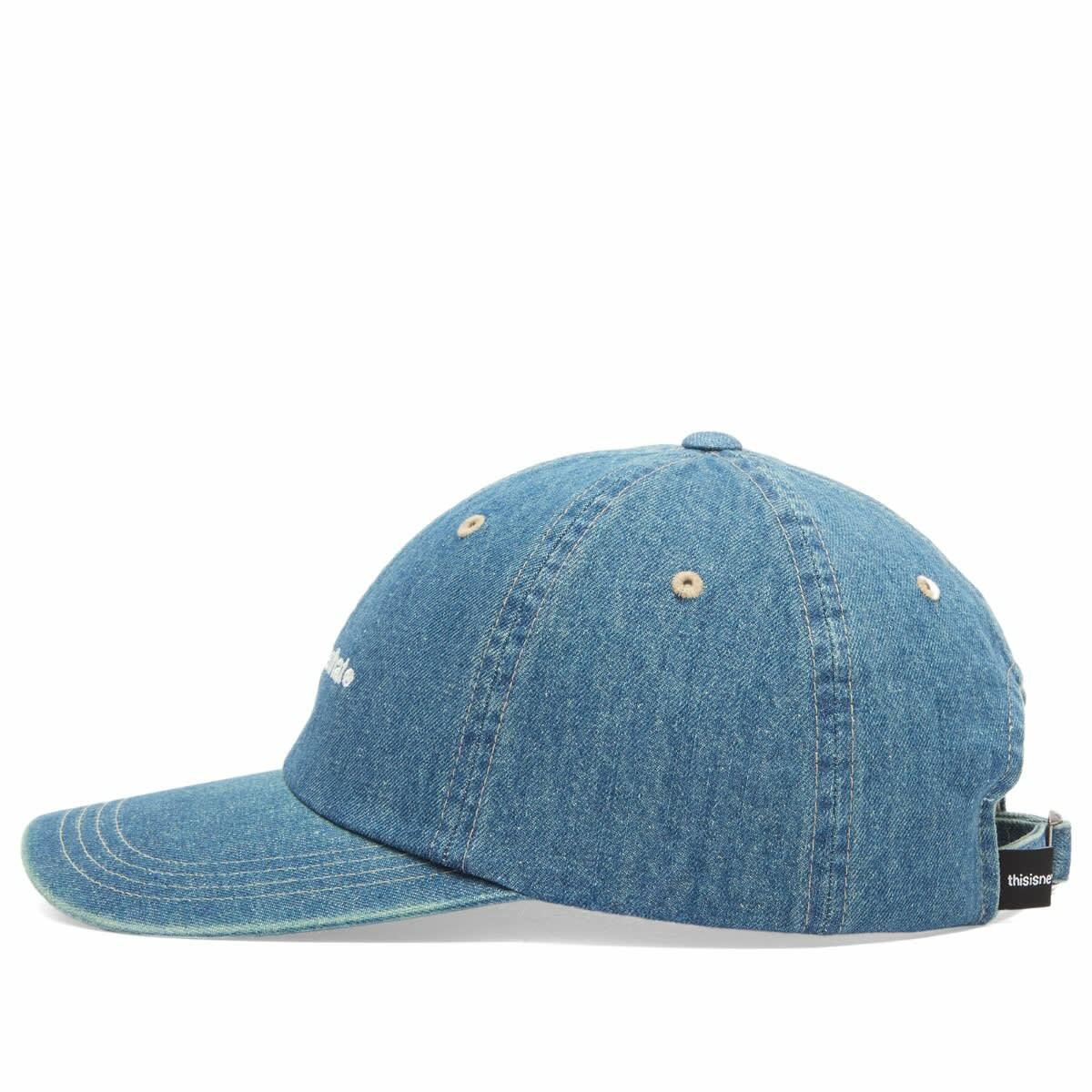 thisisneverthat Men's Denim T-Logo Cap in Washed Blue 
