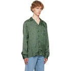 Dries Van Noten Green Viscose Twill Shirt