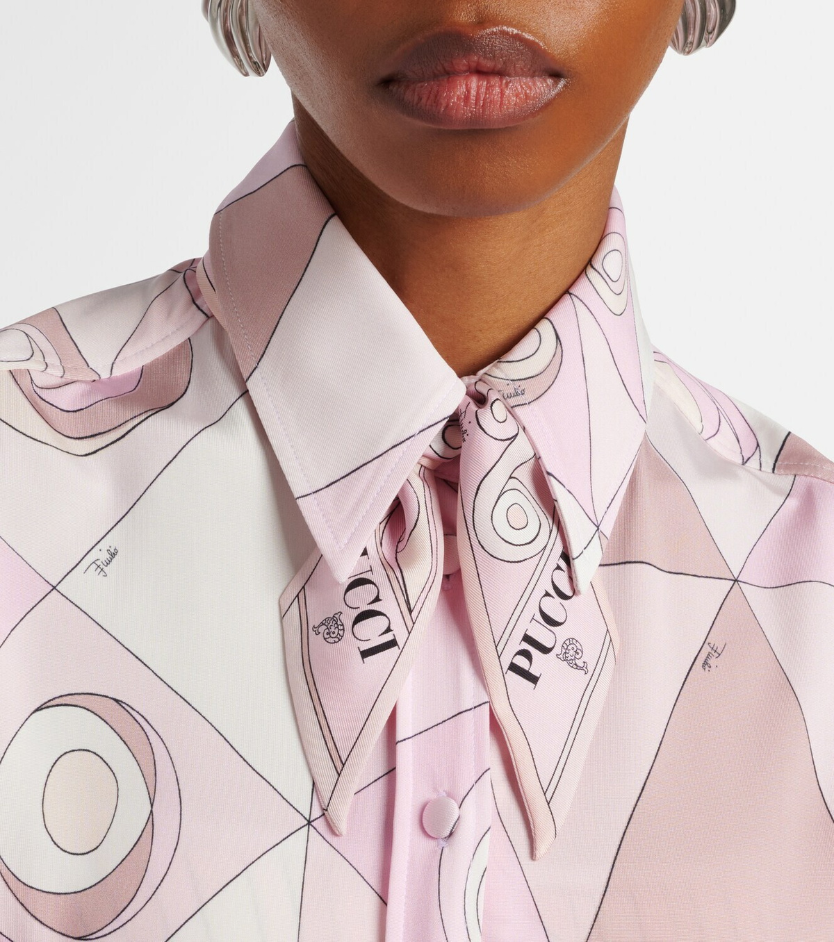 Pucci Iride and Rombi silk twill scarf