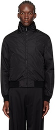 Versace Black Milano Stamp Bomber Jacket