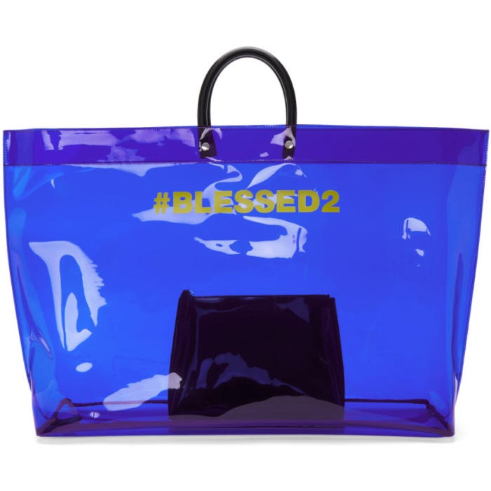 Photo: Dsquared2 Blue PVC Blessed2 Tote