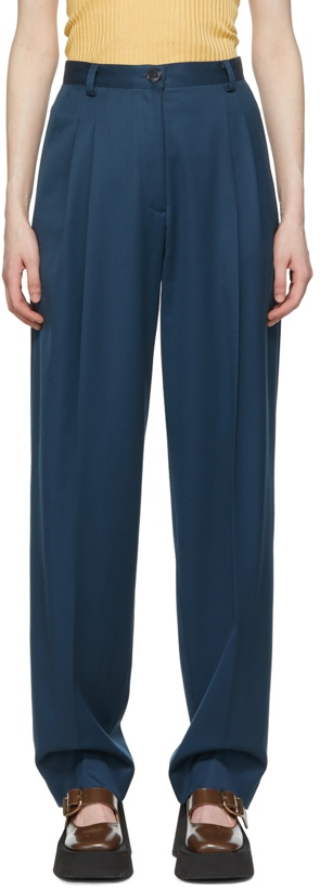 Photo: Maiden Name SSENSE Exclusive Blue Emily Trousers