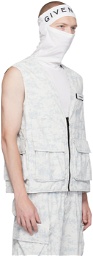 Givenchy White & Gray Camo Vest