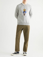 Polo Ralph Lauren - Printed Cotton-Blend Jersey Sweatshirt - Gray