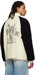 Palm Angels Black & White University Bomber Jacket