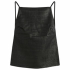 ST. Agni Women's Woven Leather Square Neck Top in Black