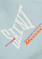 Saint Mxxxxxx Hooded Logo-print Cotton Sweatshirt Light Blue