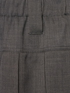 BRUNELLO CUCINELLI Pleated Wool Blend Gauze Mini Skirt