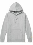 Carhartt WIP - Chase Logo-Embroidered Cotton-Blend Jersey Hoodie - Gray