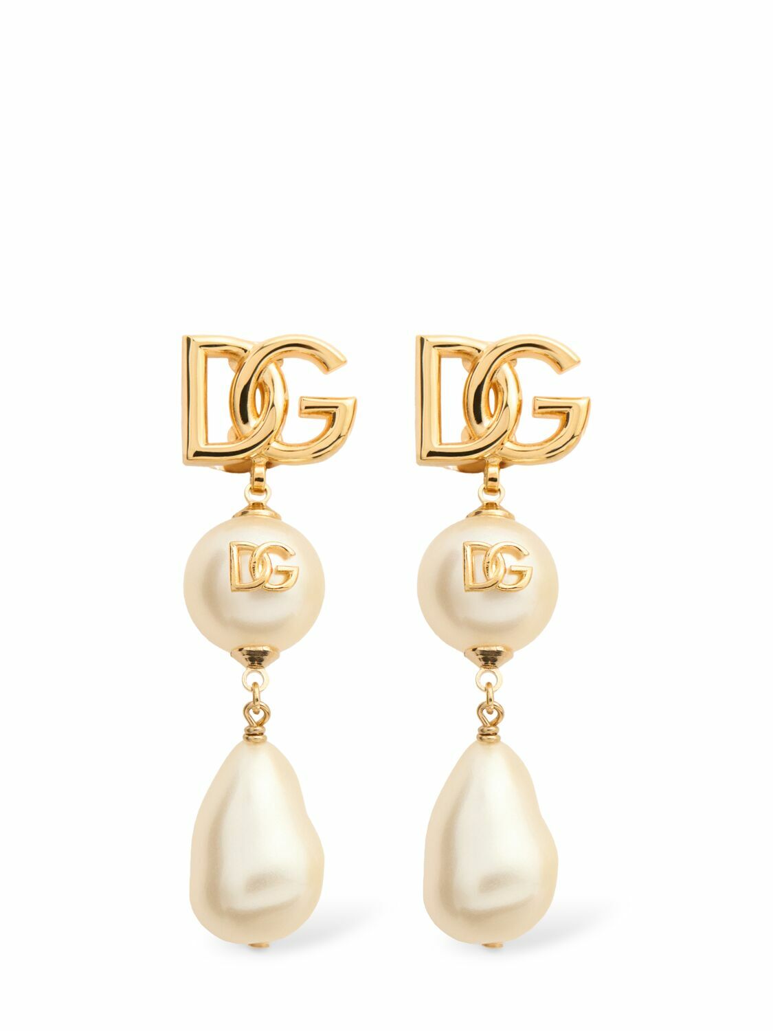 DOLCE & GABBANA Pendant Faux Pearl Earrings