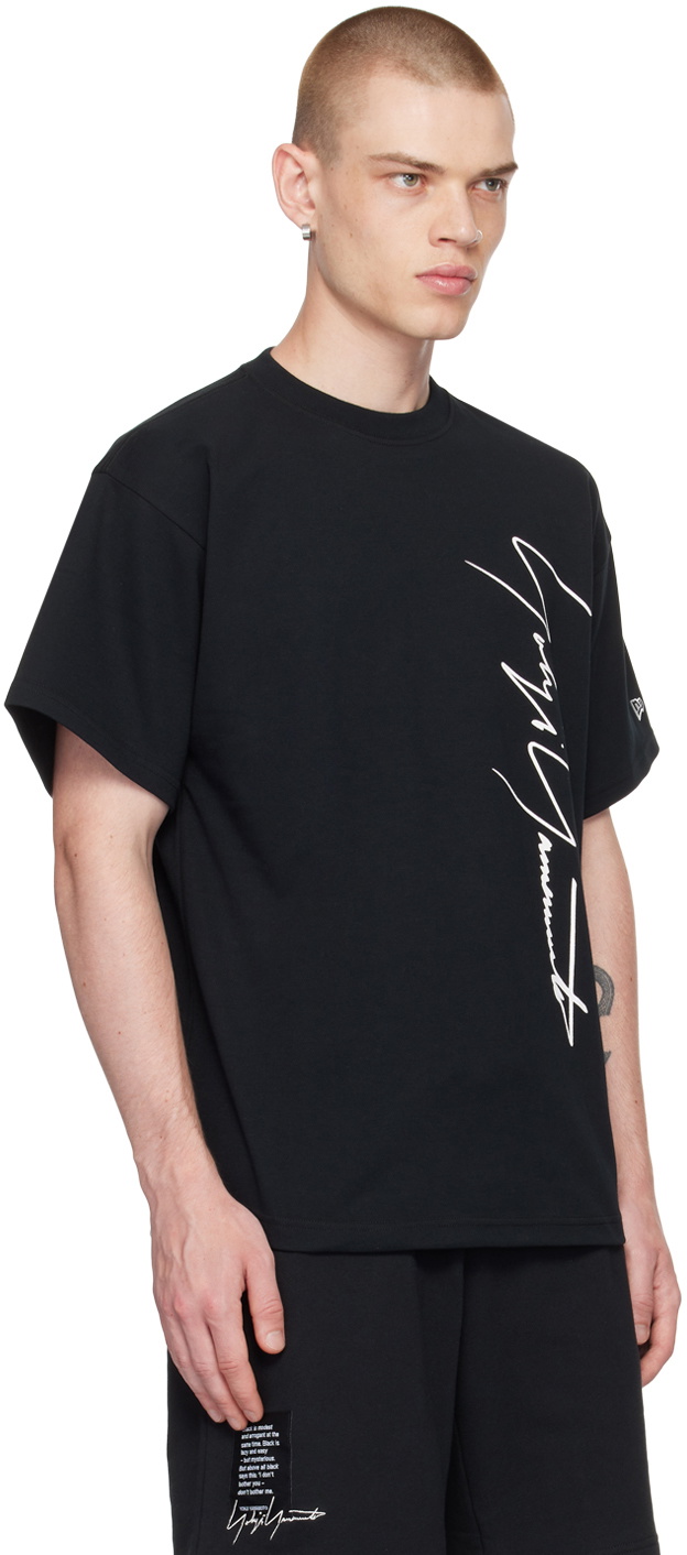 Yohji Yamamoto POUR HOMME New Era Tシャツ Yohji Yamamoto Black New Era Edition T-Shirt Yohji Yamamoto