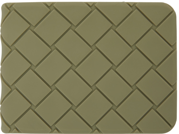 Photo: Bottega Veneta Taupe Rubber Bifold Wallet