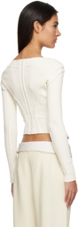 Talia Byre Off-White Corset Cardigan