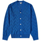 Eastlogue Men's Comb Pattern Cardigan in Blue