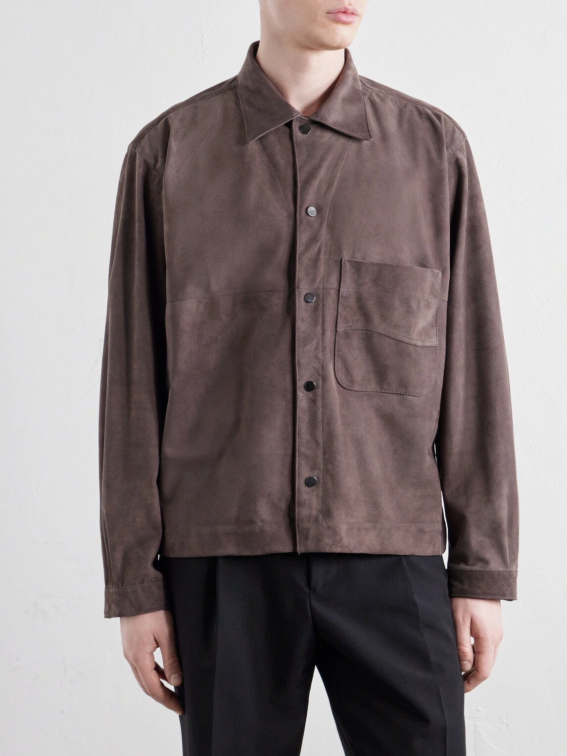 Stòffa - Wave Suede Jacket - Brown