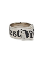 Vivienne Westwood Belt Logo-enamelled Sterling Silver Ring