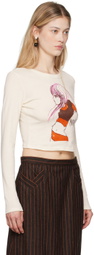 Anna Sui Off-White 'Anna Sui Girl' Long Sleeve T-Shirt