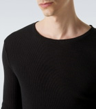 Our Legacy Elongated ribbed-knit cotton-blend top