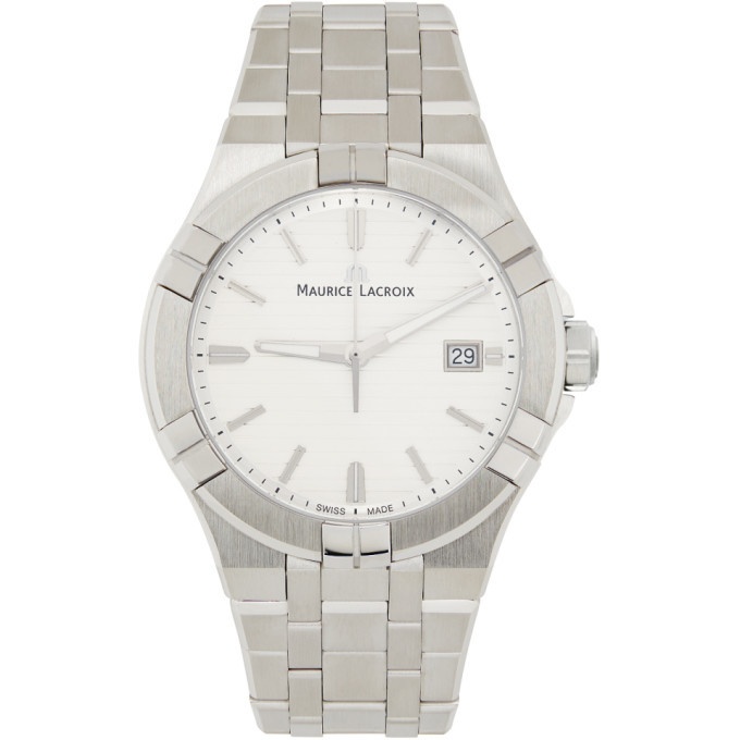 Photo: Maurice Lacroix White Aikon Gents 3 Hands Watch