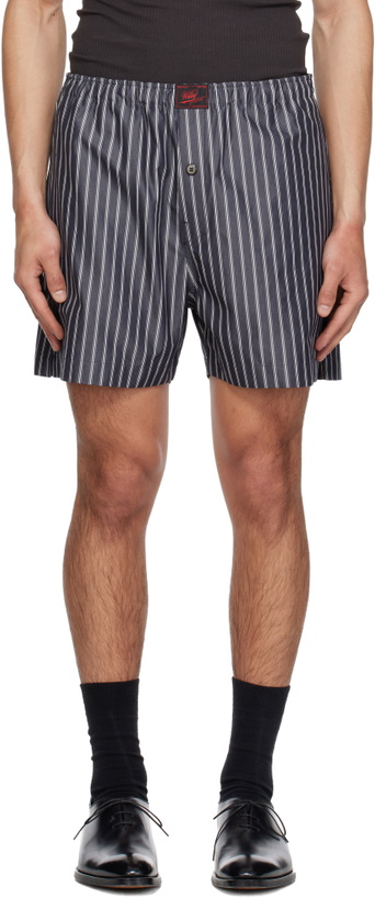 Photo: WILLY CHAVARRIA Black & White Willy Woven Boxer Shorts