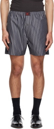 WILLY CHAVARRIA Black & White Willy Woven Boxer Shorts