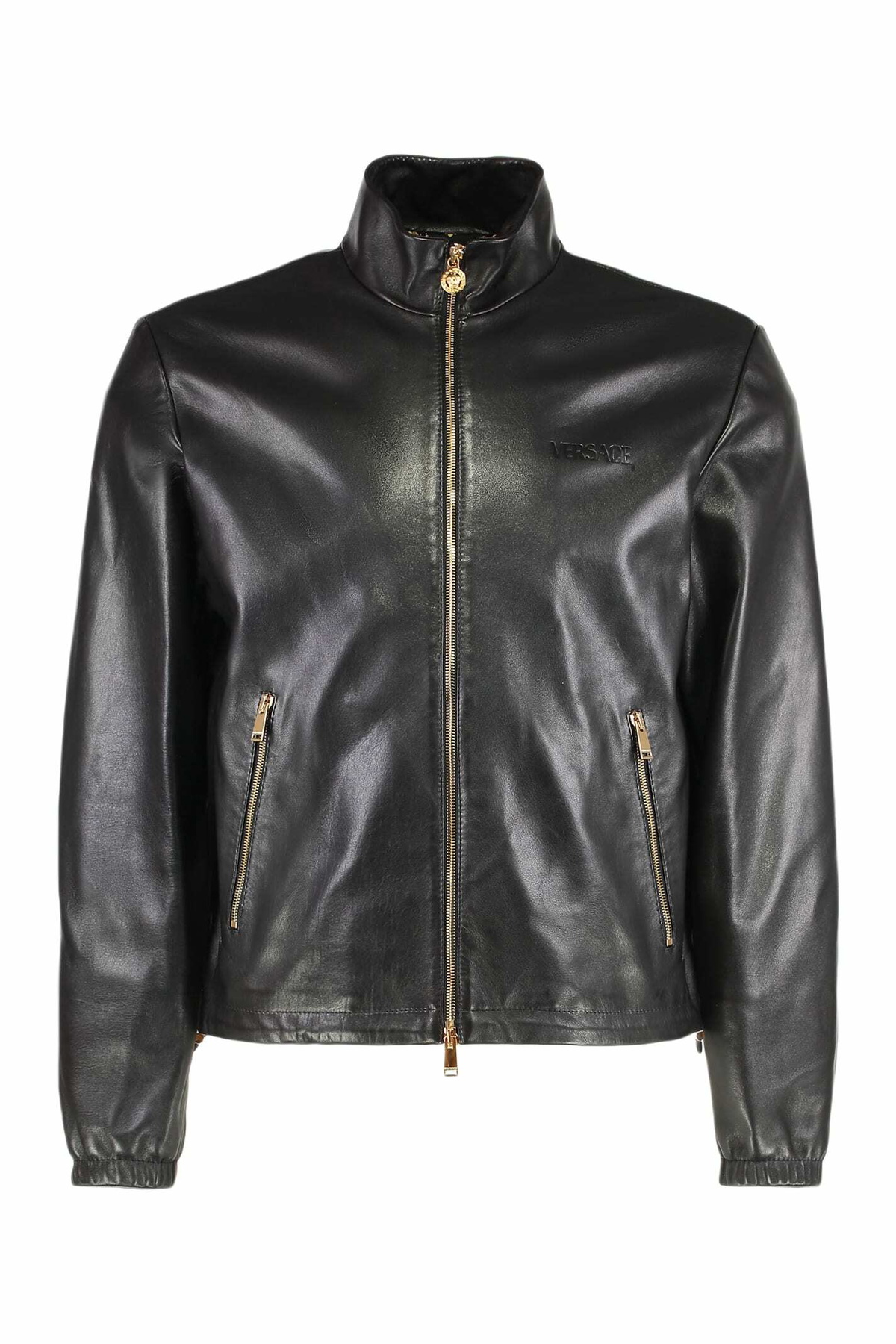 Versace Blouson leather jacket Versace