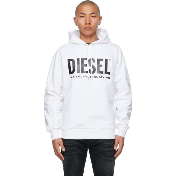 Photo: Diesel White S-GIR-Division-Logo Hoodie