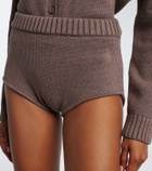 Magda Butrym Ribbed-knit cotton shorts