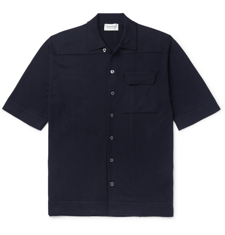 Photo: John Smedley - Slim-Fit Sea Island Cotton Shirt - Blue