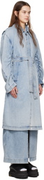 Wooyoungmi Blue Faded Denim Coat