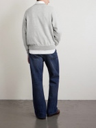Drake's - Logo-Embroidered Cotton-Jersey Sweatshirt - Gray
