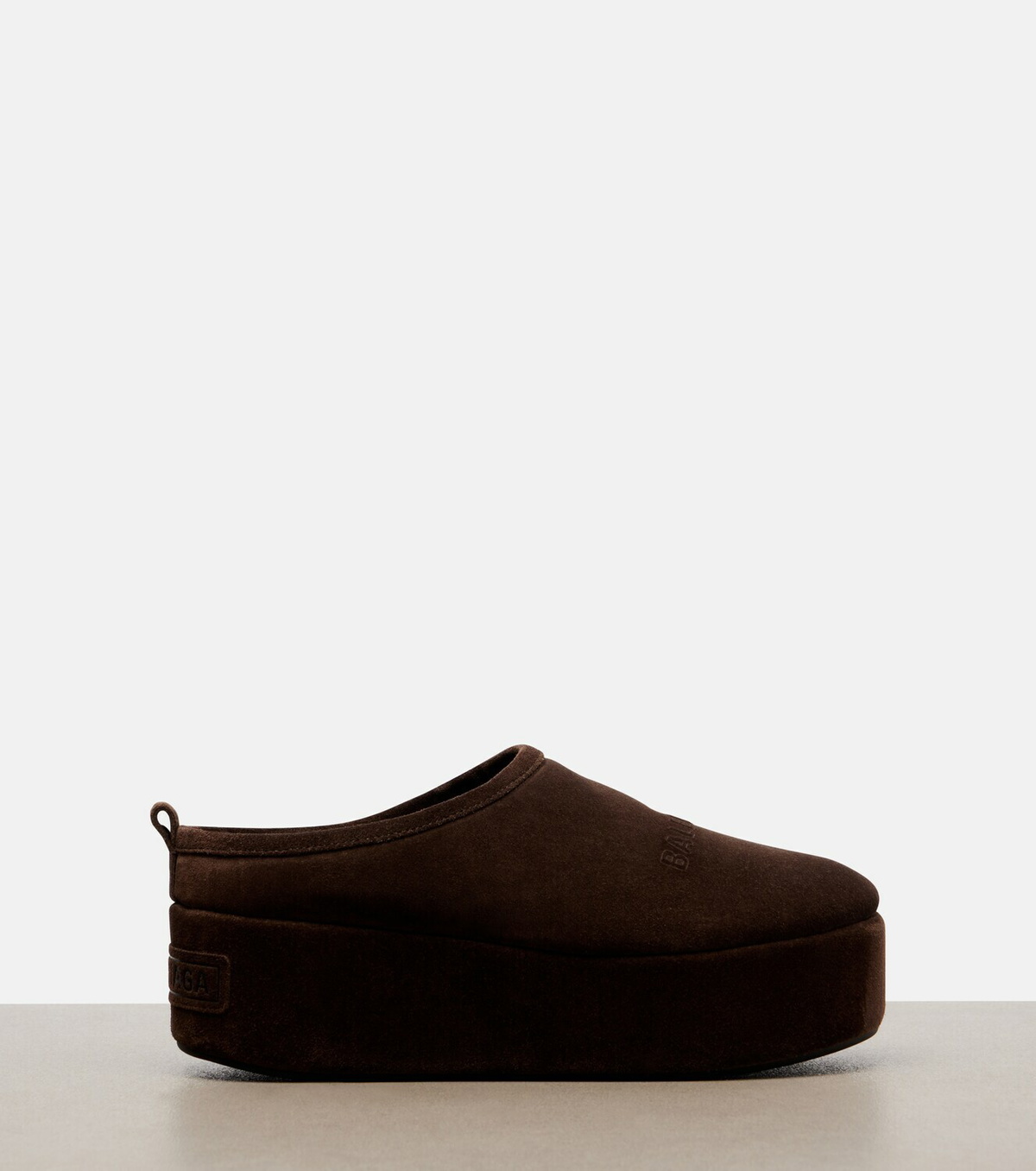 Balenciaga Alaska suede platform mules