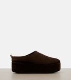 Balenciaga Alaska suede platform mules