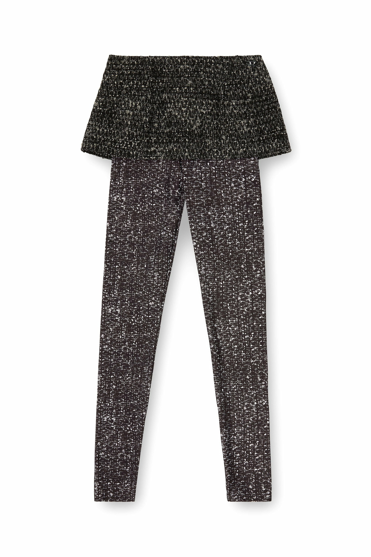 Diesel Bouclé skirt with leggings - Pants Womens in Black