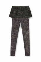 Diesel Bouclé skirt with leggings - Pants Womens in Black