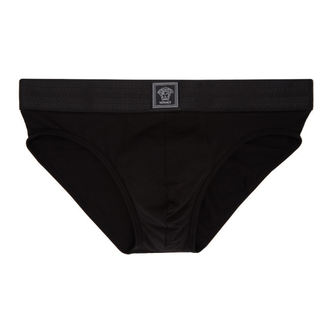 Photo: Versace Underwear Black Silk Medusa Briefs