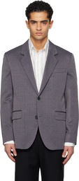 Hugo Gray Checked Modern-Fit Blazer